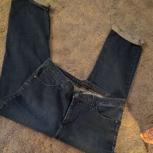 Lee Women's Dark Blue Straight Jeans Classic Fit 16 Short.